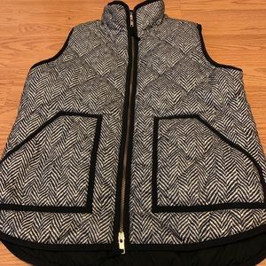 J. Crew Herringbone Puffer Vest